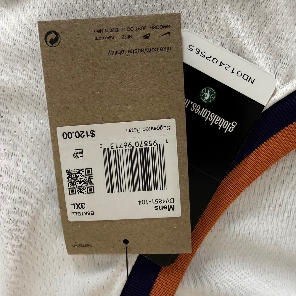 Nike NBA Phoenix Suns‎ Kevin Durant Jersey Mens 3XL White Dri-Fit Basketball - Picture 5 of 12